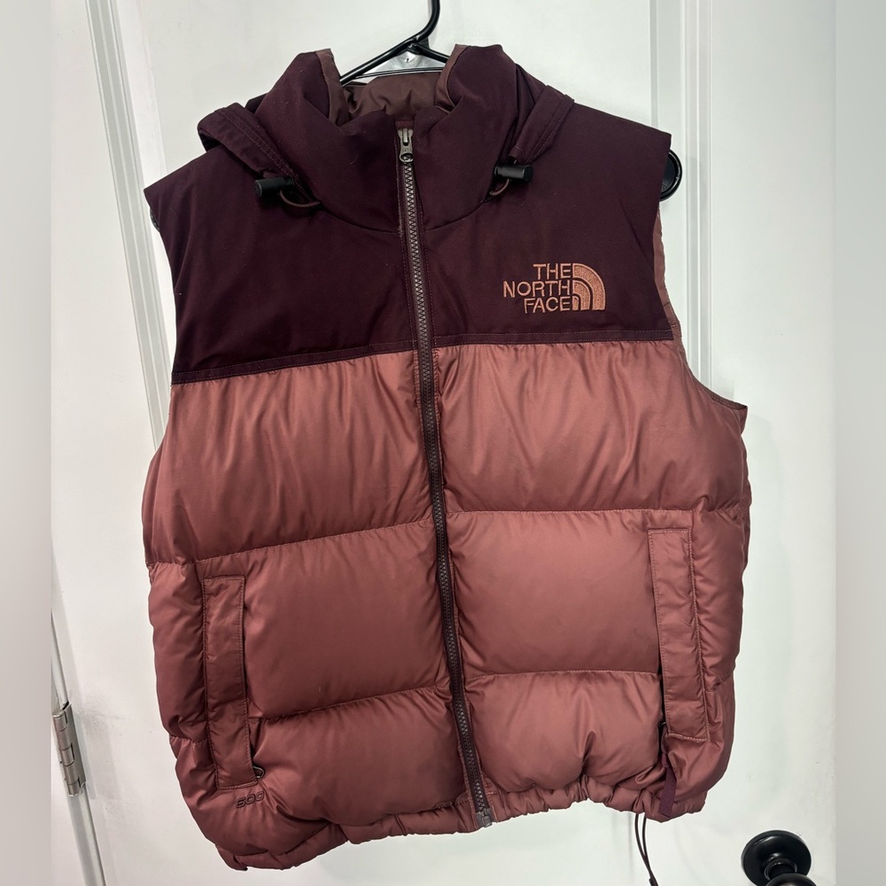 The North Face Burgundy Puffer Vest